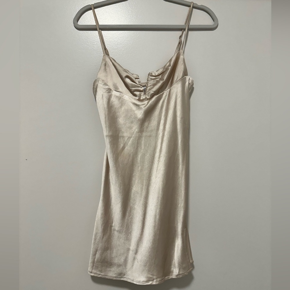 HEWLETT MINI DRESS CHAMPAGNE Princess Polly